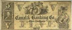 $5 Canal Banking Co New Orleans 1860 s Note