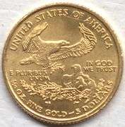 2002 $5 American Gold Eagle – 1/10 oz Fine Gold (.999) – U.S. Mint
