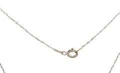 14kt White gold lab grown diamond pendant on chian