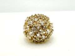 Dazzling Yellow Gold Plate 10.75 Ctw Ring