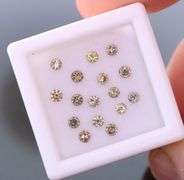 Untreated! .71ct set of real Champagne Diamonds!