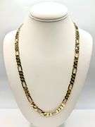 37.5 Gram 14 Kt. Gold Plate Figaro Italian Link Chain Necklace
