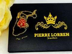 Ruby-Inspired Egg Pendant & Bracelet Set – 18K Gold Vermeil Jewelry for Special Occasions