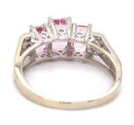 Vibrant 14KI WG Pink Corundum Ring