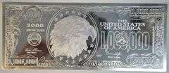 Gorgeous Prooflike 4 Troy Oz pure .999 fine silver $1 Million bar dated 2000