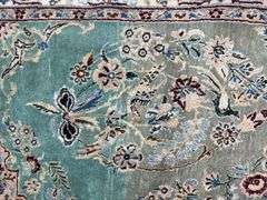 Handmade Abrash Silk Persian Nain 4.5x2.10