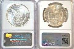 Super Near Gem BU 1885 & 1899-O Morgan Silver Dollars. NGC MS64