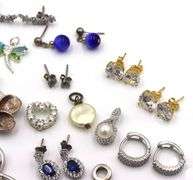 Group lot of Vintage 925 sterling silver charms and earrings