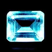 Stunning 5.70ct 11x9mm emerald cut sky blue Topaz