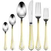 75 Piece 24K Gold Trim Flatware Set for 12