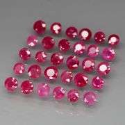 Amazing 5.50ct set of 30 Burmese Rubies! Heated only!