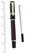 Pierre Lorren Antique Meander Rollerball Pen Set – 18K Gold Overlay on Silver Metal, Handmade Engrav