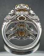 14K Two-tone Gold Oval Diamond Ring of 2.51 ct