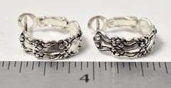 Designed Hoop Earrings in Sterling Silver