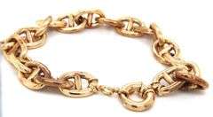 Italian 14kt Yellow gold Mariner link chain bracelet