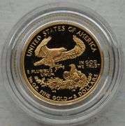 1996 $5 1/10 oz American Gold Eagle Coin – .999 Fine Gold – Original Box & COA