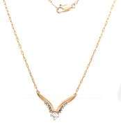 Pretty 14K YG 1/2 Ct. Diamond Necklace