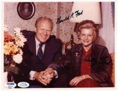 President Gerald Ford & Betty Ford Autograph Autographed 8x10 Photo ACOA PSA