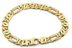 Italian 14kt Yellow gold Figaro bracelet