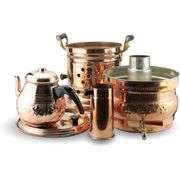 Engraved Copper Samovar with Teapot
