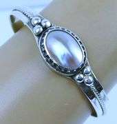 Carolyn Pollack Sterling Mother of Pearl Cuff Bracelet