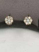 CERTIFIED 14K ROSE GOLD DIAMOND STUDS