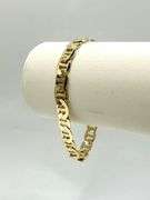 Dazzling 14.8 Gram 14 K Yellow Gold Plated Mariners Link Bracelet