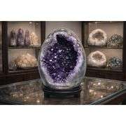 Amethyst Crystal Geode Quartz Cluster with Base