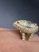 14K Yellow Gold Marquise Diamond Ring of 5.98ct