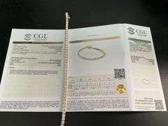 CERTIFIED BRAND NEW 14K YELLOW GOLD TENNIS BRACELET. 11.00 CARATS OF DIAMONDS.