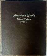 Superb Gem BU Complete 36-pc $1 Silver Eagle Set 1986-2021. Custom album