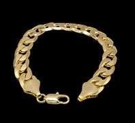 Strong 35.1 Gram 14 Kt. Gold Plate Cuban Link Bracelet