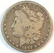 Rare key date 1892-CC Morgan Silver Dollar in nice circ