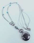 Carolyn Pollack Sterling Turquoise Necklace & Pocket Watch