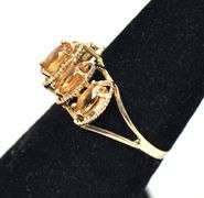 Beautiful 10k Yellow Gold Citrine Gemstone Ring