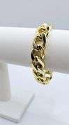 Strong 63.5 Gram 14 Kt Gold Plate Curb Link Bracelet
