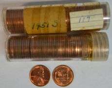 Gem Full Red BU original rolls of 1951-S &1954-S Lincoln Cents
