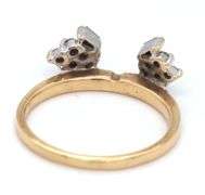 Useful 14K YG Diamond Insert Ring