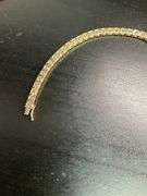 CERTIFIED BRAND NEW 14K YELLOW GOLD TENNIS BRACELET. 11.00 CARATS OF DIAMONDS.