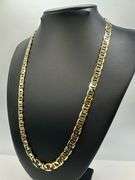 Sharp 42.8 Gram14K Yellow Gold Plate Mariners Chain Link Necklace