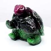 Hand carved 371.88ct Ruby in Zoisite Turtle