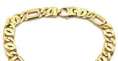 Italian 14kt Yellow gold Figaro bracelet