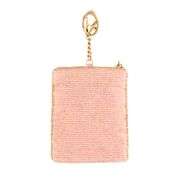 Crowned Jewel Beaded Pink with Gold Crown Coin Purse