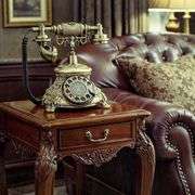 Classic Rotary Telephone with Adjustable Ringtone
