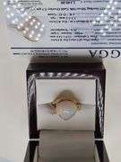 Very fine Cabochon Pear Cut Opal ring in Gold Plated Silver