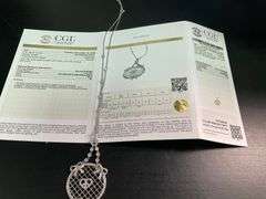 CERTIFIED 18K WHITE GOLD DIAMOND NECKLACE