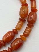 925 Sterling Silver DRT Jay King Vintage Genuine Polished Barrel Shpapes Carnelian Necklace