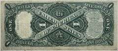 1917 $1 Legal Tender Fr. 36 Sawhorse Note Teehee Burke Red Seal Fine to Very Fine