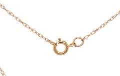 14kt Yellow gold bezel set smokey quartz pendant on chain