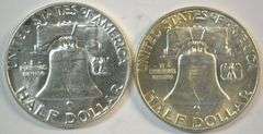 Choice BU 1952 & 1952-D Franklin Half Dollars. Full Bell Lines